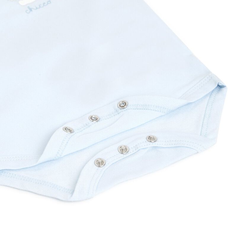 Boys Light Blue Set of 2 Body Suit image number 4